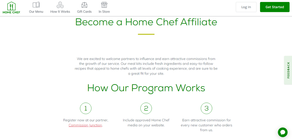 Home chef 2024 sign in